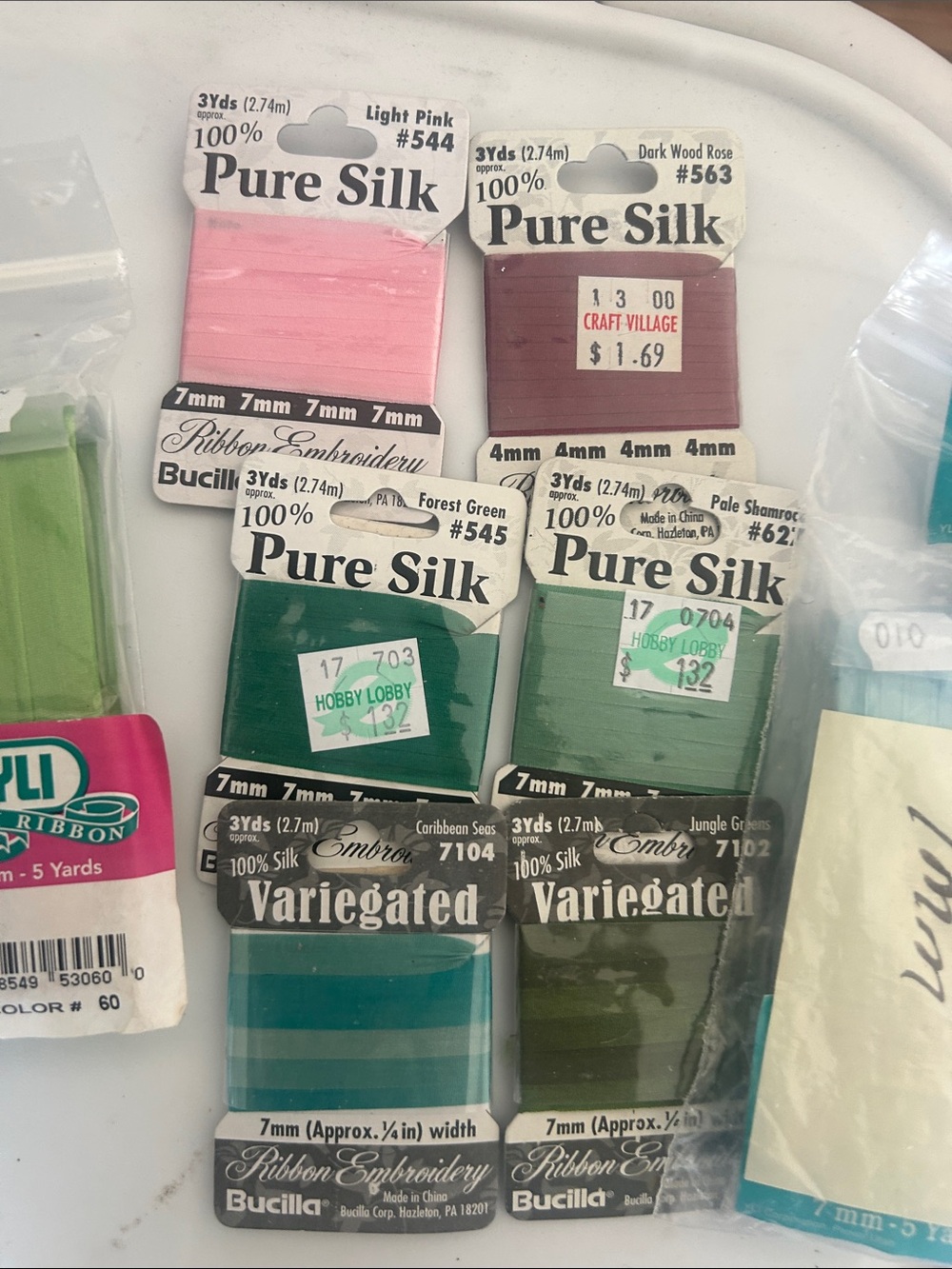 Pure Silk embroidery Ribbon Bundle